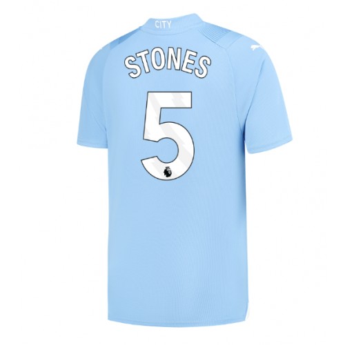 Pánský Fotbalový dres Manchester City John Stones #5 2023-24 Domácí Krátký Rukáv